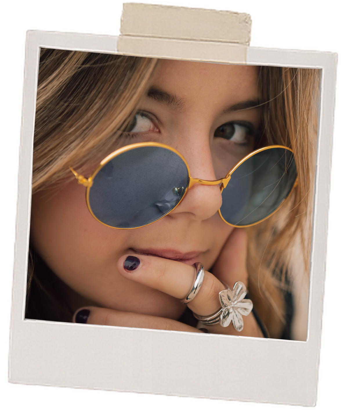Blank polaroid frame